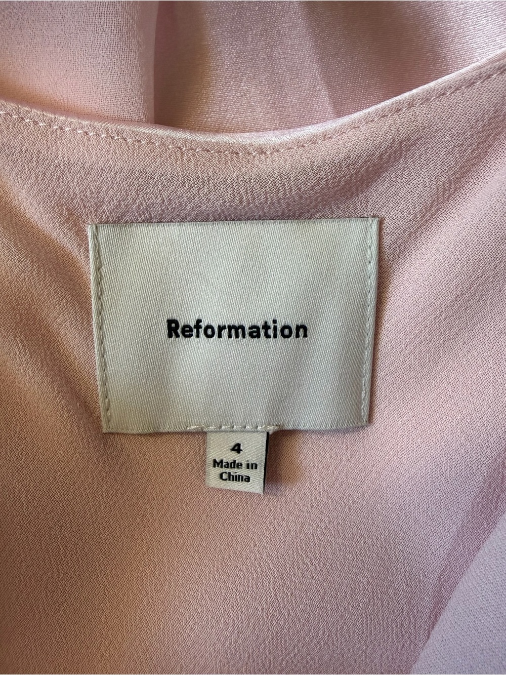 NWT Reformation Tiffani Long Silk Dress with Cape Cherry Blossom Pink US 4 UK 8 - Picture 8 of 14
